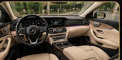 Illustration of luxury car cabin