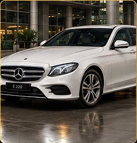 Illustration of white Mercedes-Benz E-Class
